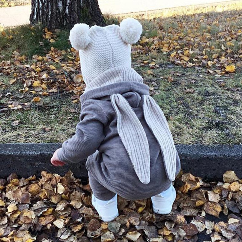 custom service Infant cotton Hooded Bunny Rabbit romper onesie baby clothes
