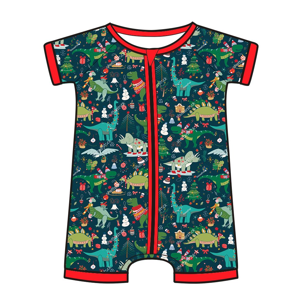 Wholesale Christmas Spring Autumn Long Sleeves Bamboo Baby Zipper Sleeper Clothes