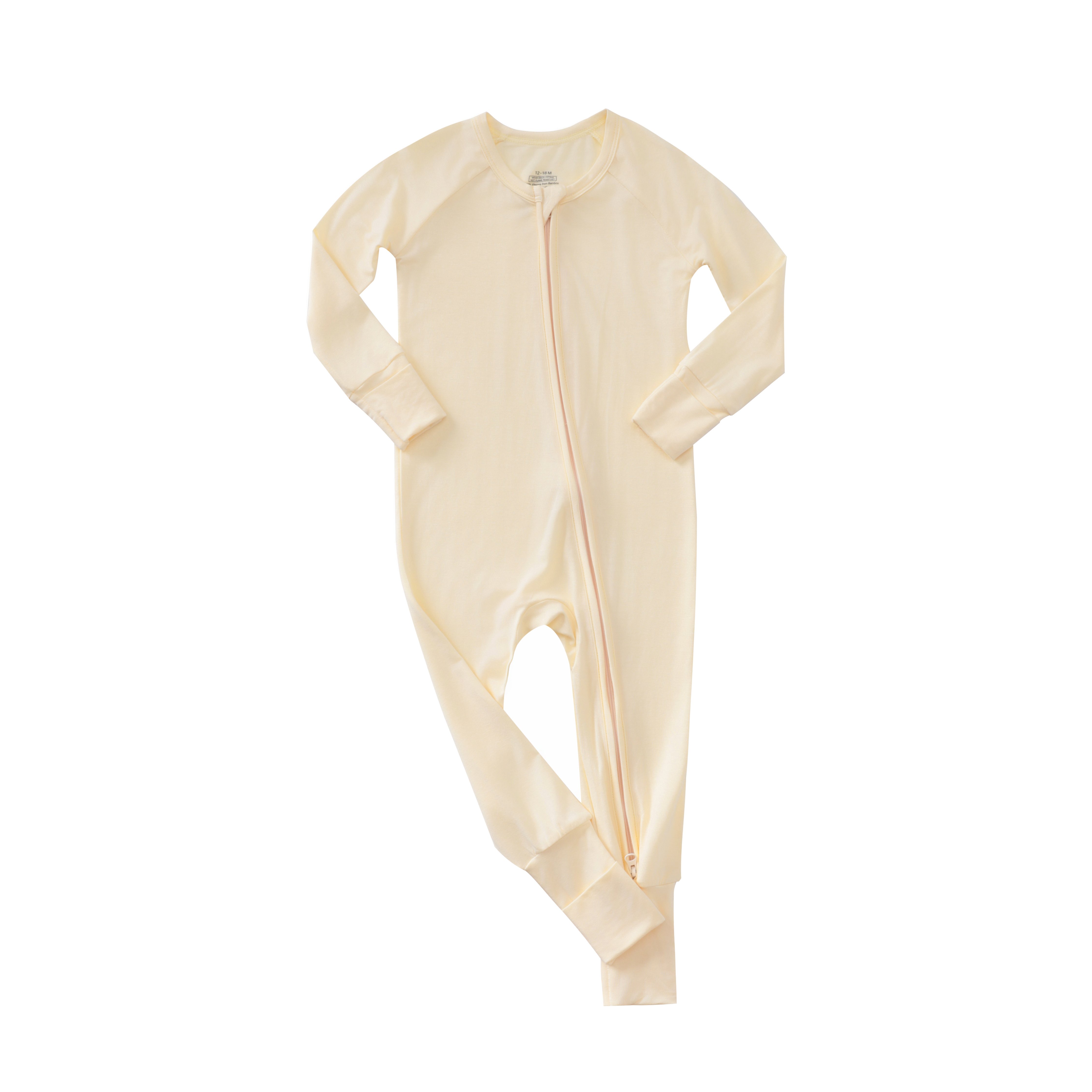 Manufacturer supplier wholesale Long Sleeves Bamboo Zipper Baby Pajamas Plain Solid bamboo sleeper Newborn Baby Clothes Clothing
