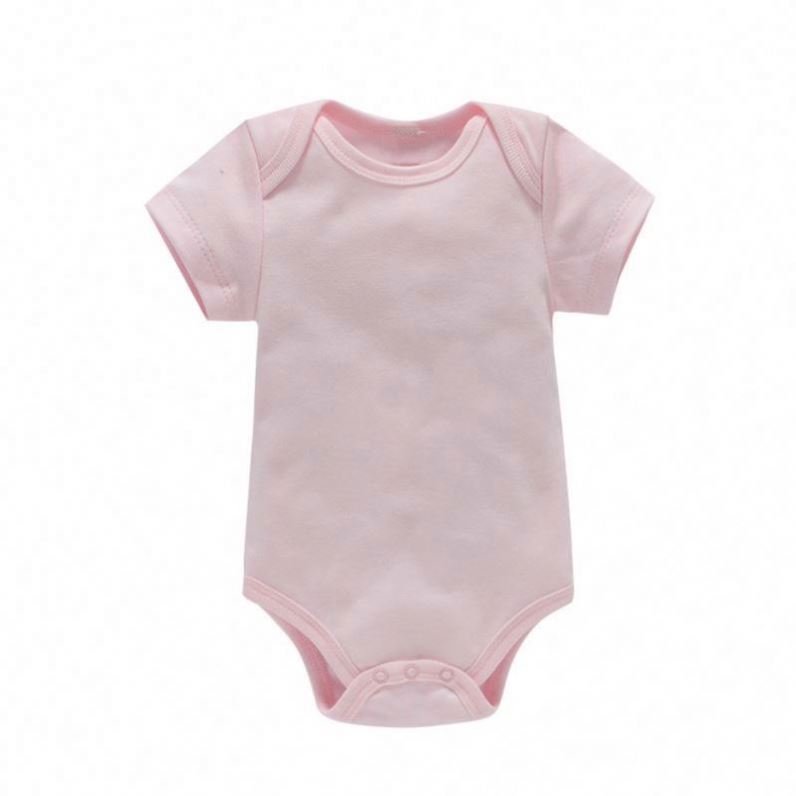 Newborn Triangle Solid Color Short Sleeved Jumpsuit For Summer Baby Romper Clothes