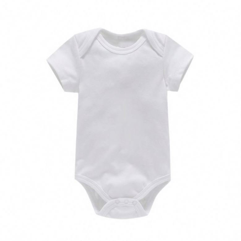 Newborn Triangle Solid Color Short Sleeved Jumpsuit For Summer Baby Romper Clothes