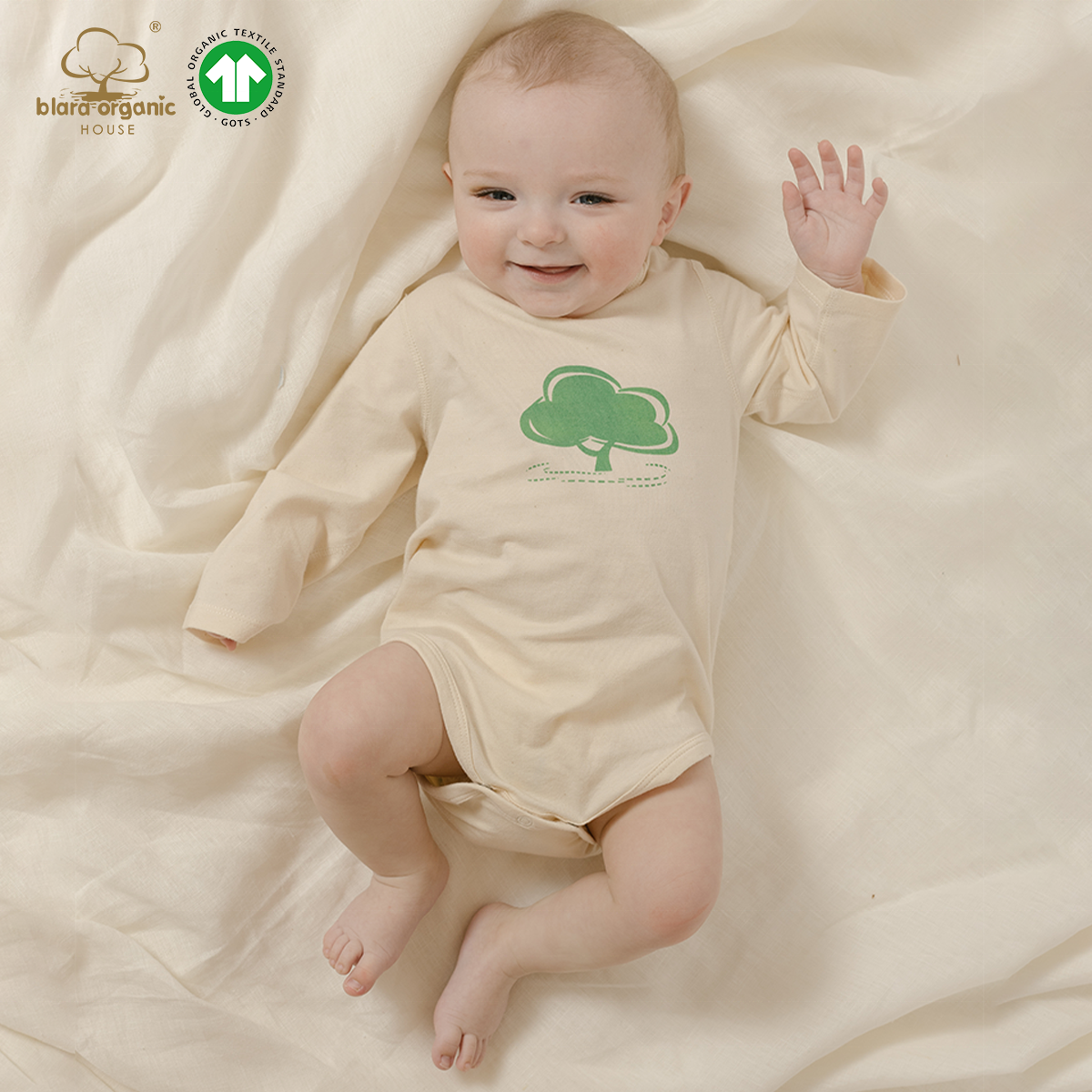 Safe Temperature Print Knit Cotton Romper Recycled Organic Toddler Baby Romper