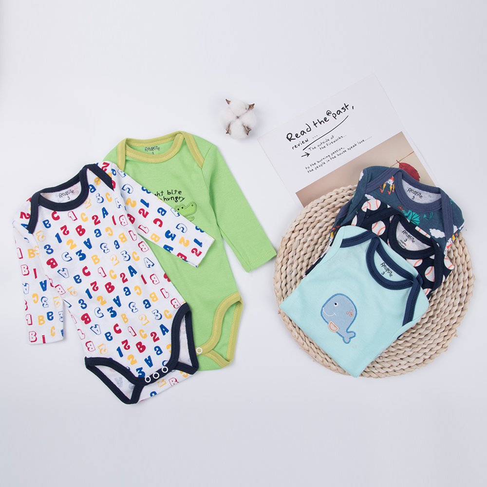 Baby clothes fashion 5-piece set cotton long sleeve toddler jumpsuit 0-24 months autumn baby romper