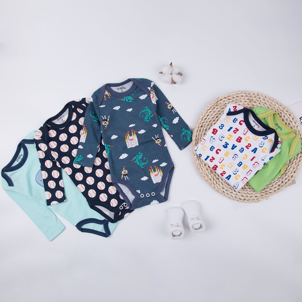 Baby clothes fashion 5-piece set cotton long sleeve toddler jumpsuit 0-24 months autumn baby romper