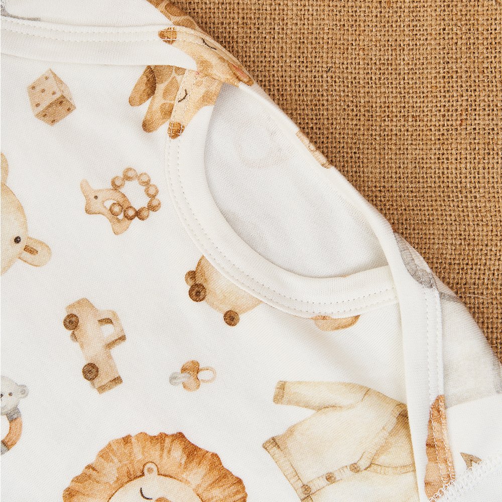 Knitted Bamboo Cotton Baby short Sleeve Clothes Custom Digital Print Unisex Baby Romper