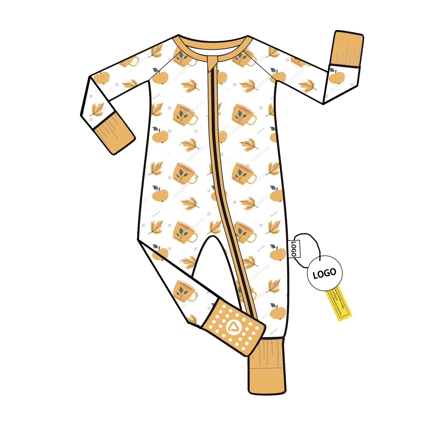 High Quality Bamboo Toddler Romper with Custom Pattern for Newborns Soft Comfortable Sleepwear and Footie