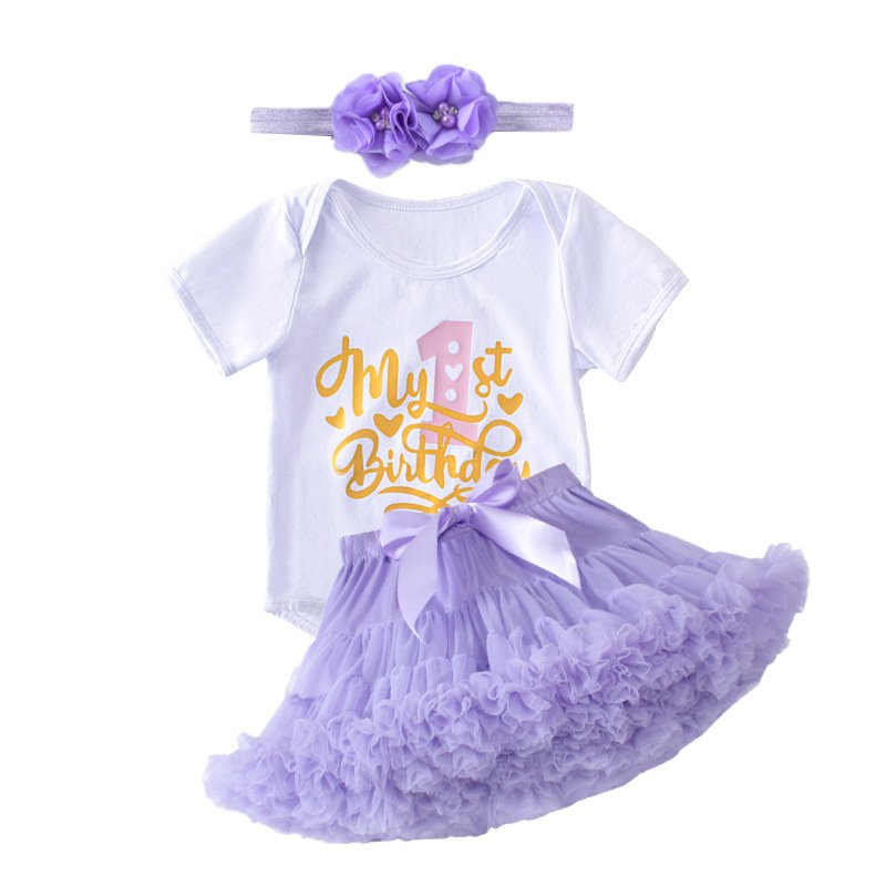 Summer newborn shortsleeve white printed infants baby cotton rompers