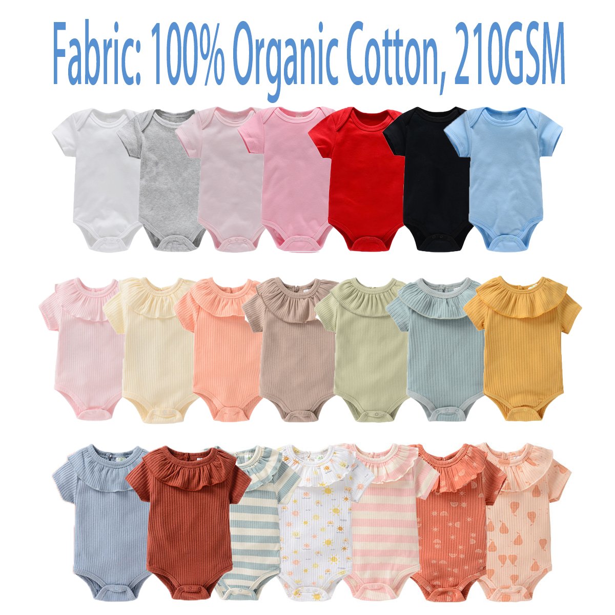 Wholesale baby rompers custom manufacturer newborn Print boy toddler girl baby clothes stripe rompers baby