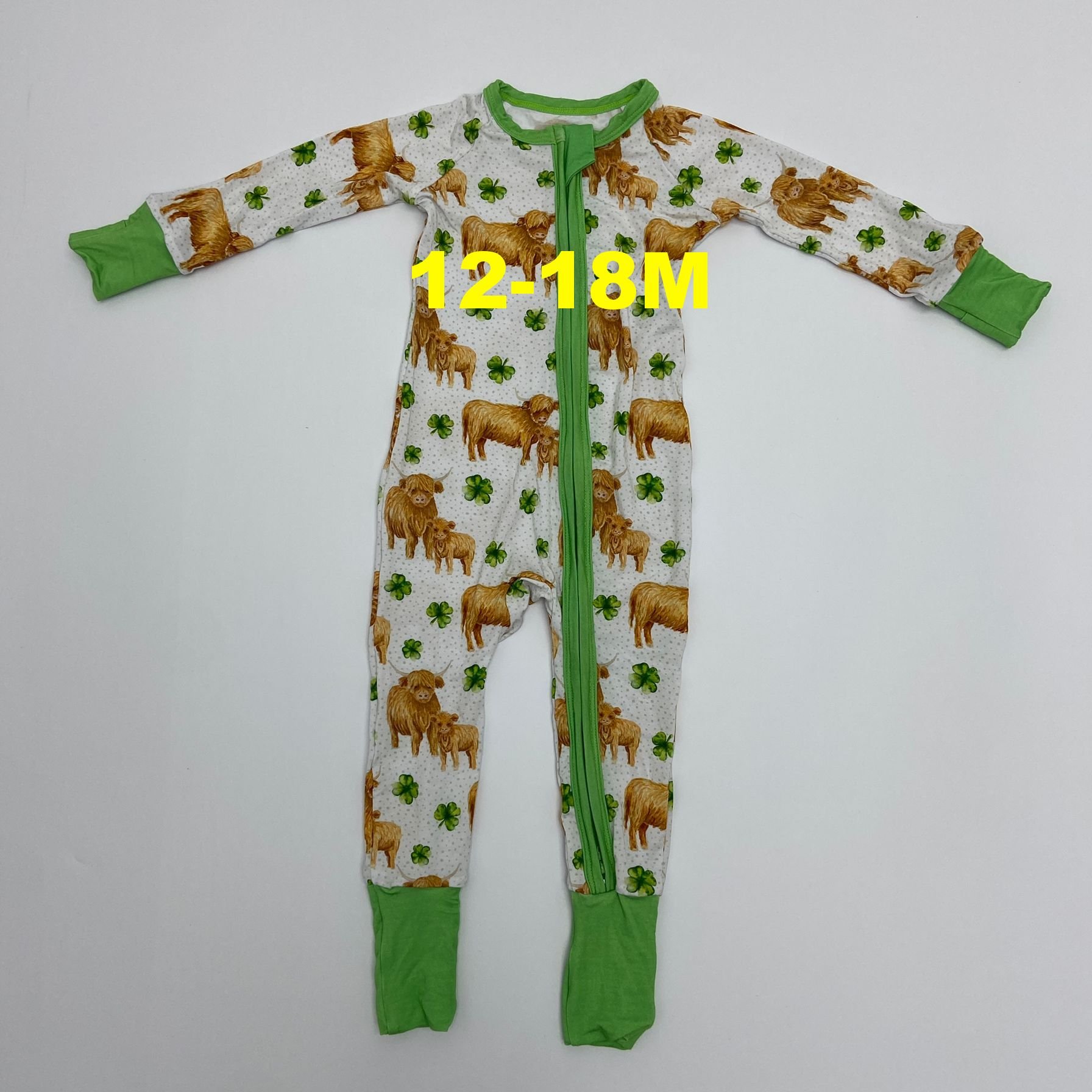 Western Custom Baby Boys Bamboo Viscose Dinosaur Pajamas Jumpsuit Double Zipper Bamboo Baby Rompers