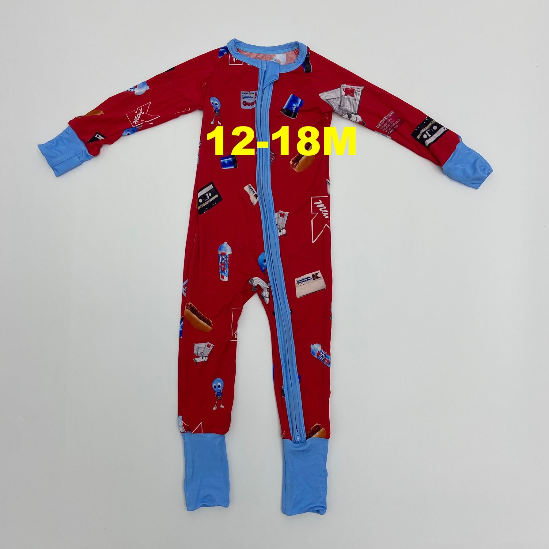 Western Custom Baby Boys Bamboo Viscose Dinosaur Pajamas Jumpsuit Double Zipper Bamboo Baby Rompers