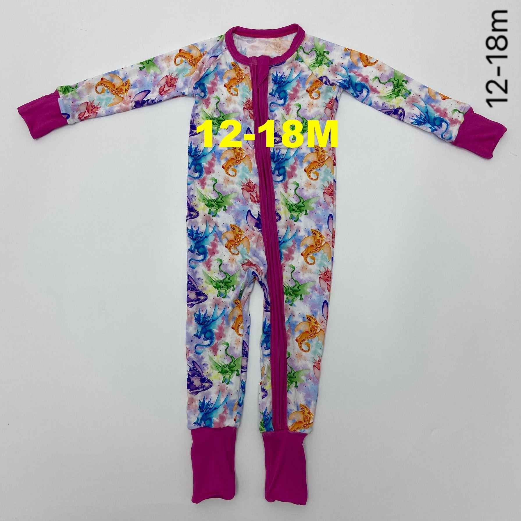 Western Custom Baby Boys Bamboo Viscose Dinosaur Pajamas Jumpsuit Double Zipper Bamboo Baby Rompers