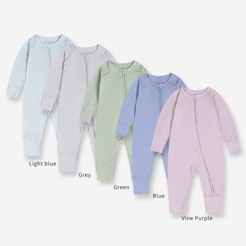 JS custom print baby clothing Bamboo Viscose Baby 2pc set Jumpsuit Pajamas Sleepers Baby Boys and Girls Clothes Printed rompers