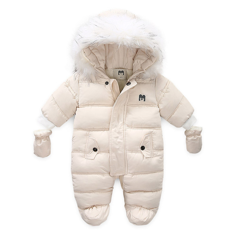 Newborn Baby Rompers Winter Long Sleeve Soft Fleece Warm Jumpsuits for 6-18 Months