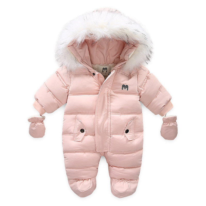 Newborn Baby Rompers Winter Long Sleeve Soft Fleece Warm Jumpsuits for 6-18 Months
