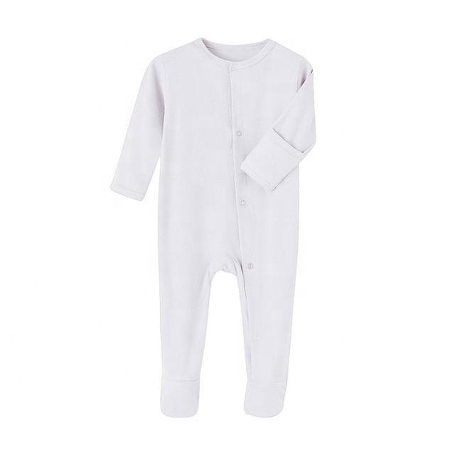 Custom 100% Organic Cotton Short Bamboo Spandex Baby Clothes Unisex White Girl Boy Baby Vest Bodysuit Romper Onesie Jumpsuit