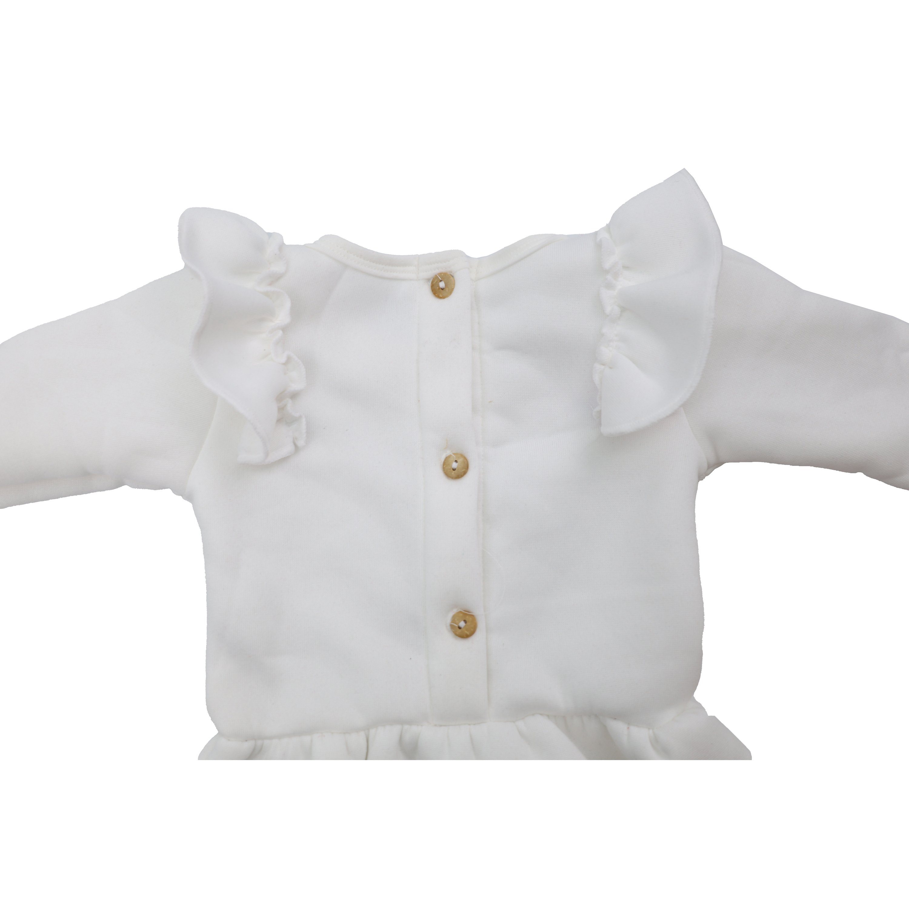 Qingli OEM Baby Winter Clothes Plain Baby Romper Onesie Long Sleeve Blank Baby Rompers With Ruffle