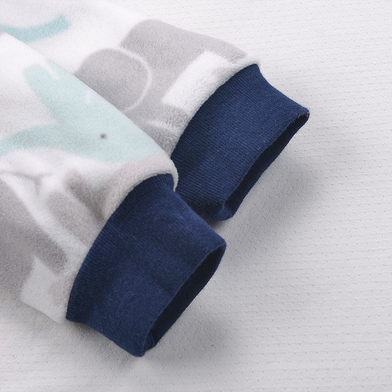 New Winter Polar Fleece Long Sleeve 0-12months Baby Romper Jumpsuit Zipper Baby One-piece Pajama With Footed