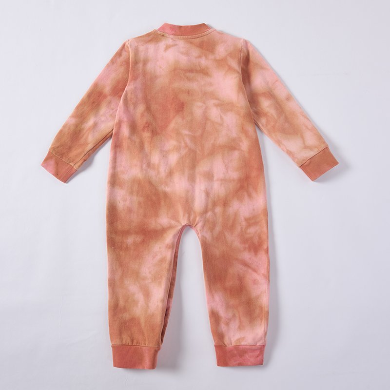 Baby Clothes Wholesale Plant Dye Natural Dye Tie Dye Baby Cotton Footless Sleep Play Baby Romper