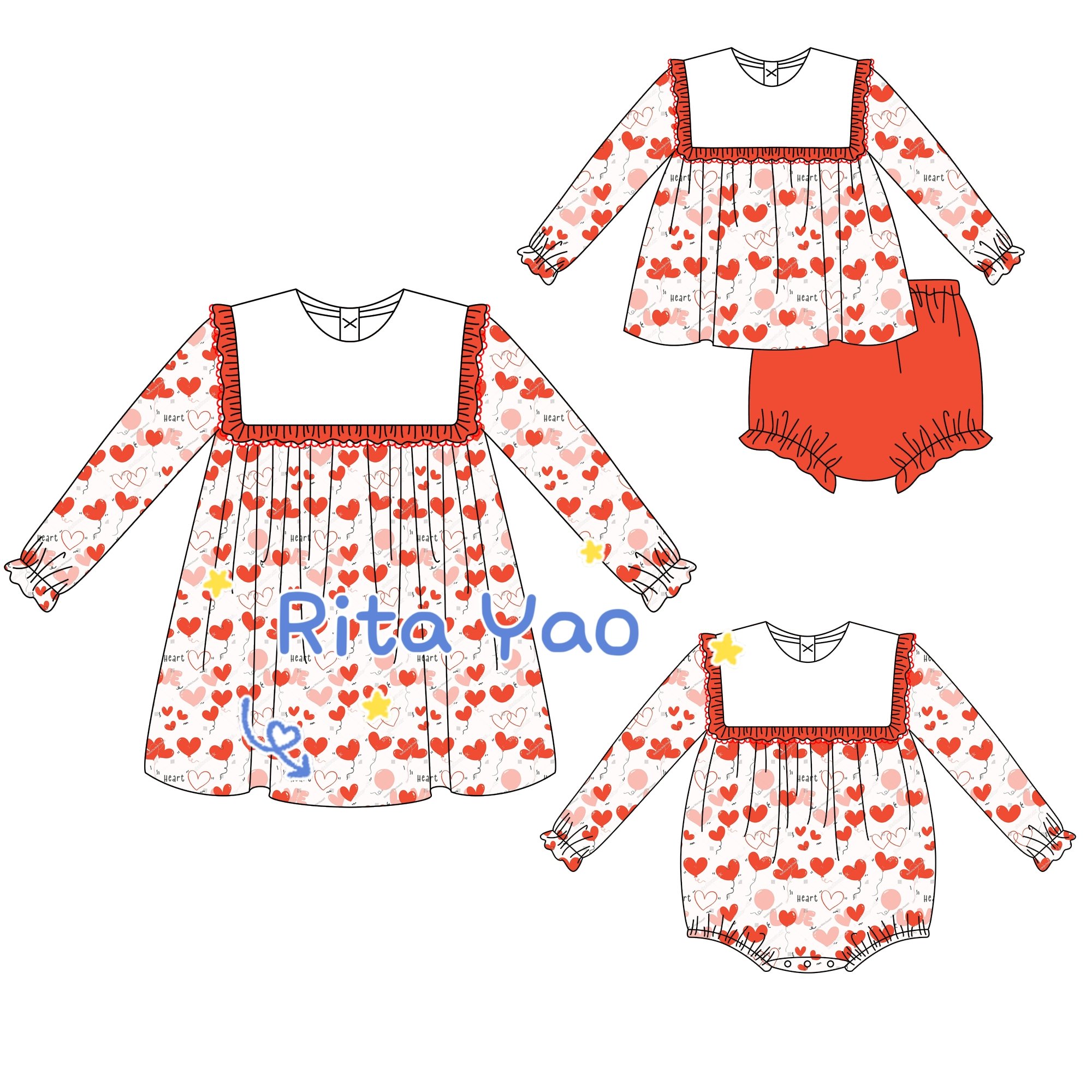 Monogram Christmas sister matching clothing set newborn bib collar bubble romper little girl ruffle dress toddler diaper set