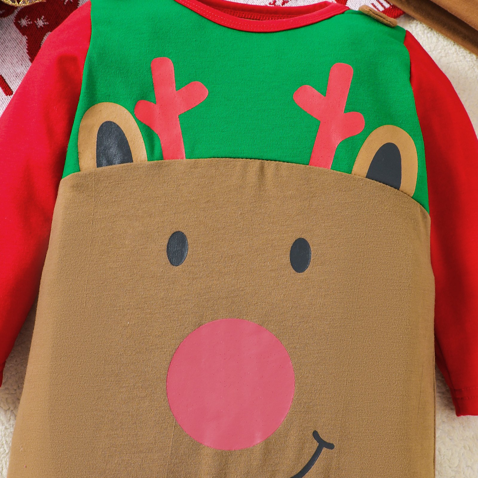 Autumn and Winter Baby Jumpsuit Wholesale of Halloween Christmas Print Pajama Long Sleeved Zipper Closure Pure Cotton
