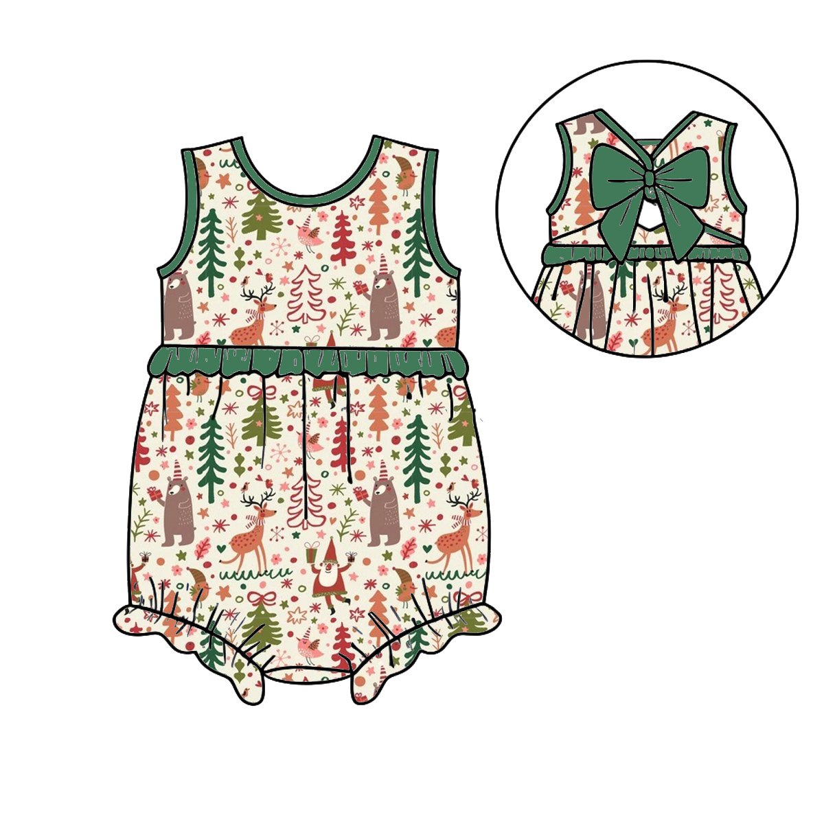 Bamboo Knitted One-Piece Infant Sleepers 2-Way Zipper Christmas Romper Baby Boys Girls Toddler Size (12 Months) Autumn Instyle