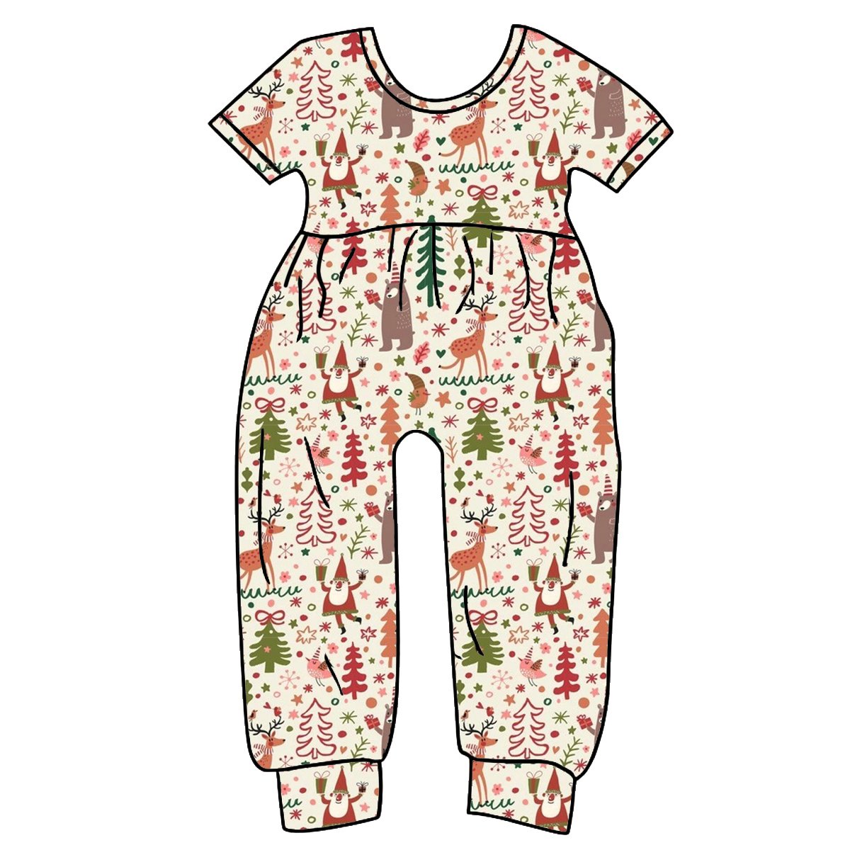 Bamboo Knitted One-Piece Infant Sleepers 2-Way Zipper Christmas Romper Baby Boys Girls Toddler Size (12 Months) Autumn Instyle