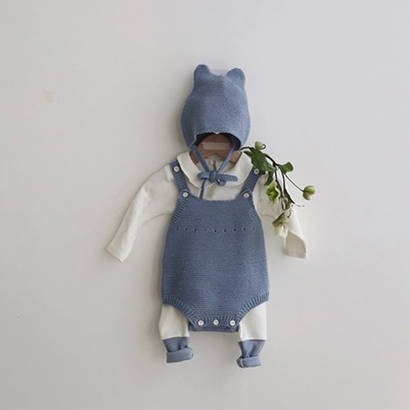 Small MOQ unisex baby rompers solid color organic cotton knitted babi rompers