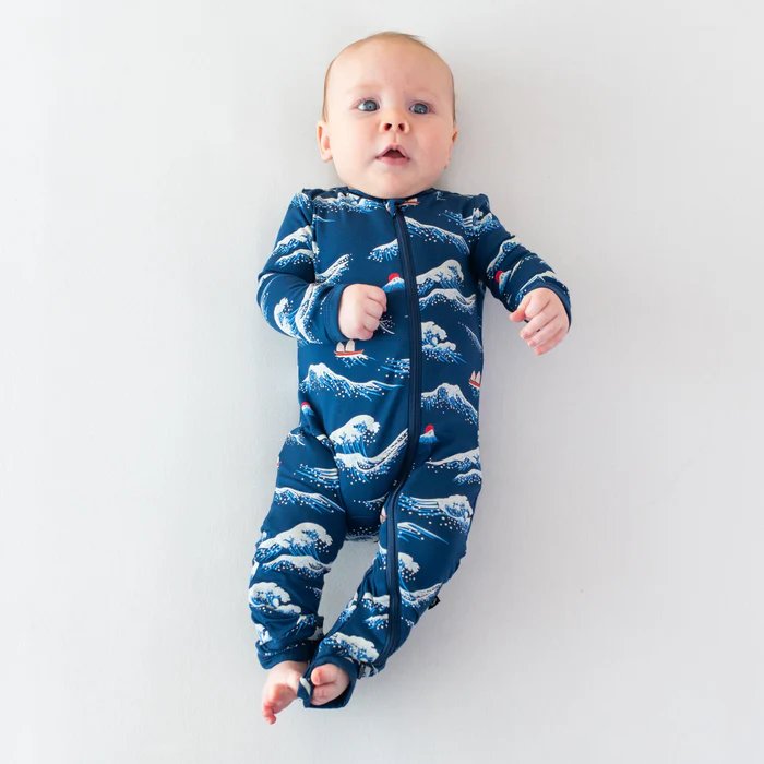 Marine Adorable Theme Baby Romper Made from 95% Bamboo 5% Spandex with Ultra Soft Feeling for Wearing