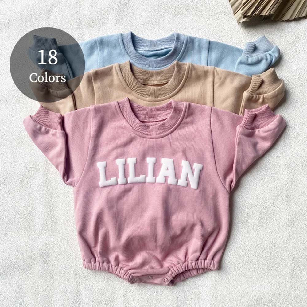 Wholesale Blank Embroidery Baby Rompers Custom Personalized Fashion Long Sleeve Baby Rompers