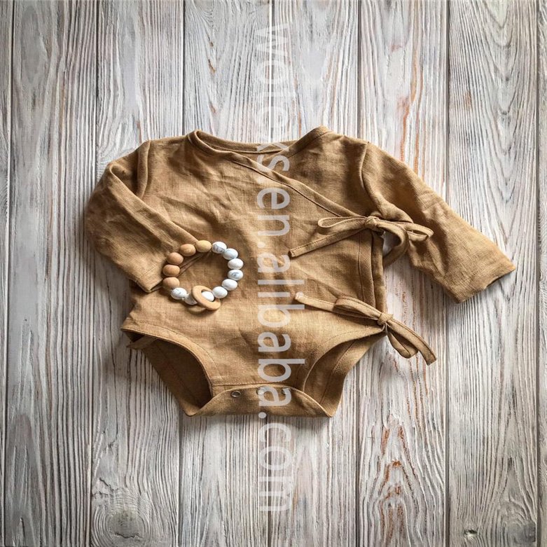 BC012 New design soft cotton Linen Baby Romper Linen Jumpsuit Baby Romper Muslin baby clothes