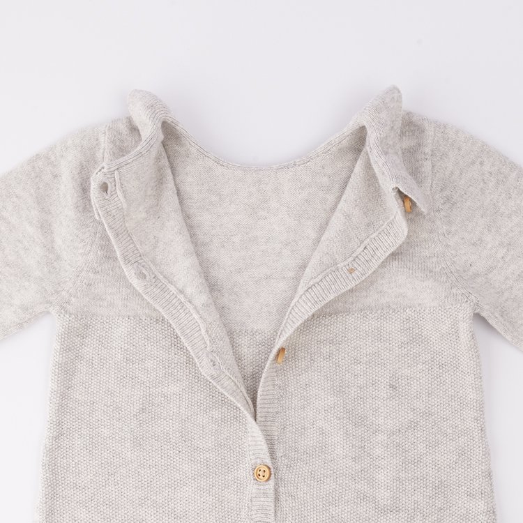 Custom baby boys girls long sleeve knitted baby romper organic 100%cotton baby rompers