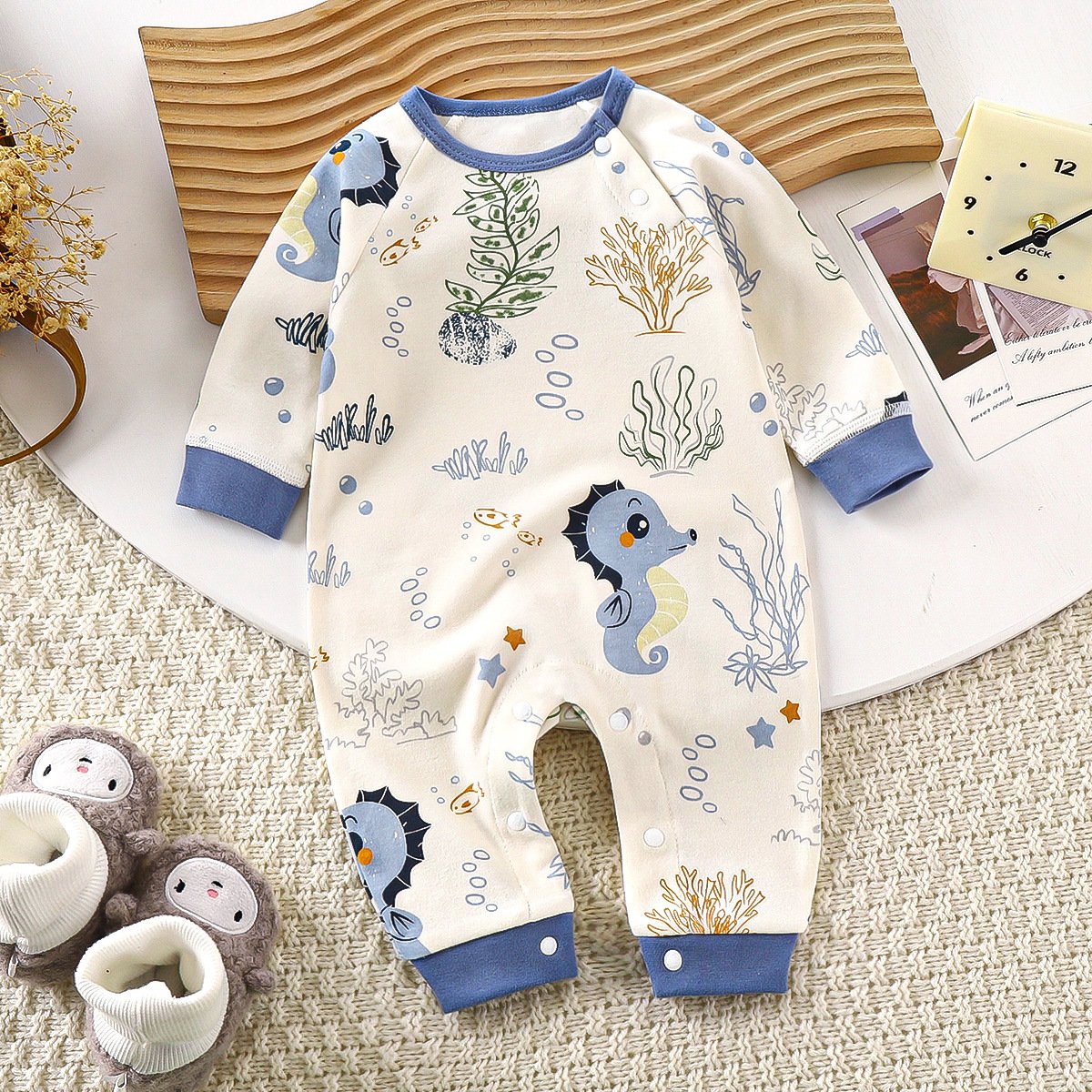 High quality 2024 wholesale OEM price cotton organic design new born baby clothes 0~ 12 months baby rompers
