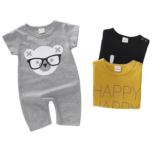 Cheap Wholesale Baby Singlet Romper Lovely Rompers Baby Rompers Printed Casual Baby Clothes