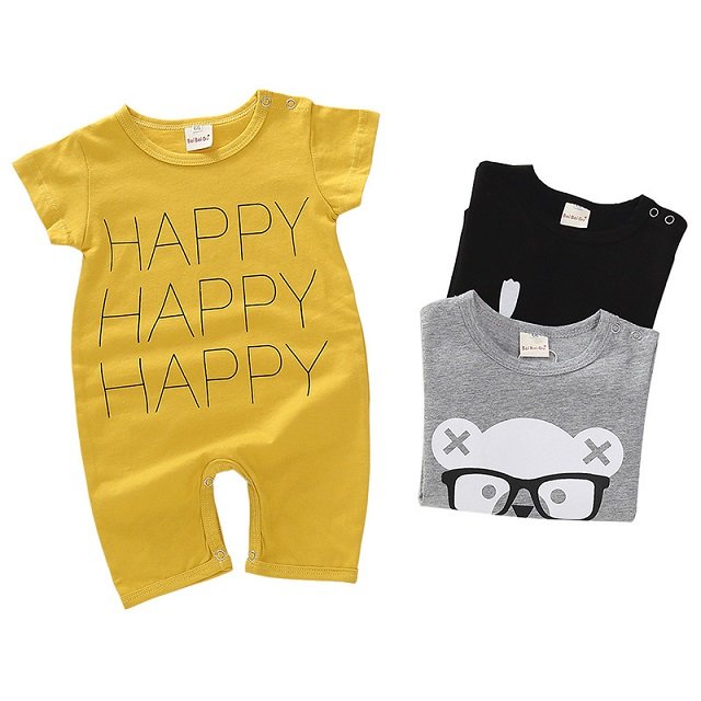 Cheap Wholesale Baby Singlet Romper Lovely Rompers Baby Rompers Printed Casual Baby Clothes