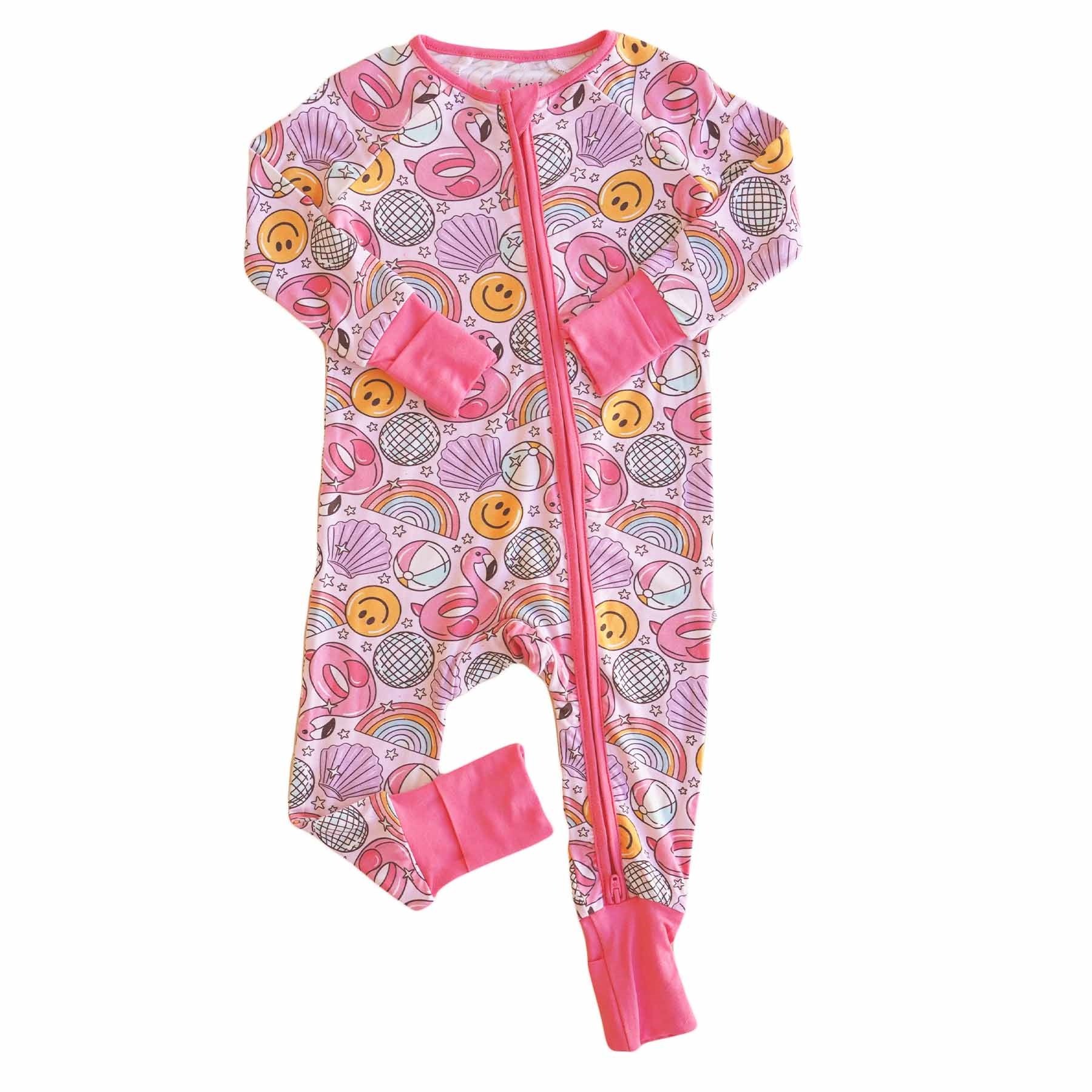 Baby Romper Pajamas Made From Bamboo Infant Clothes Solid Color 2 Way Zipper Sleeper Full Sleeve Footless