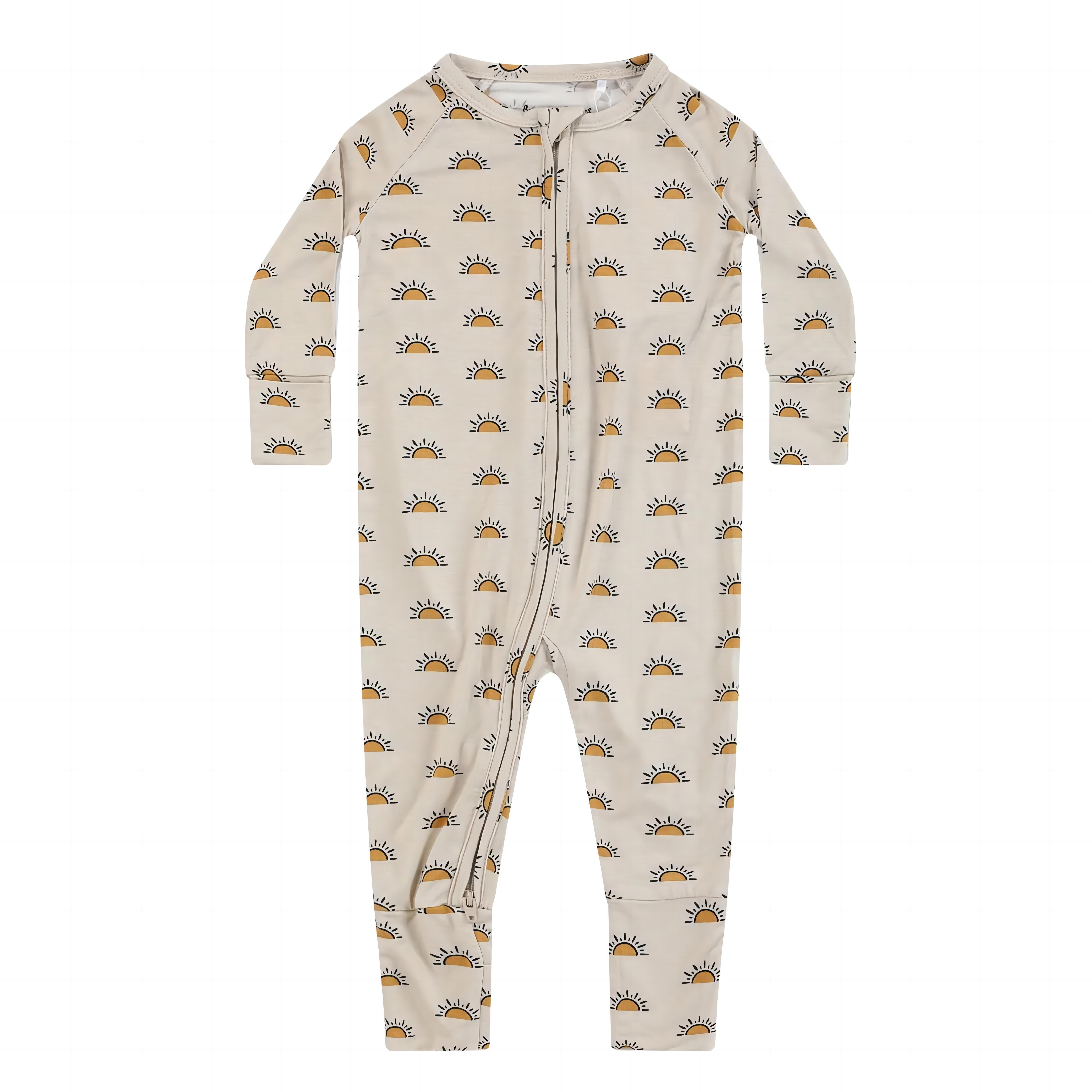 Baby Romper Pajamas Made From Bamboo Infant Clothes Solid Color 2 Way Zipper Sleeper Full Sleeve Footless