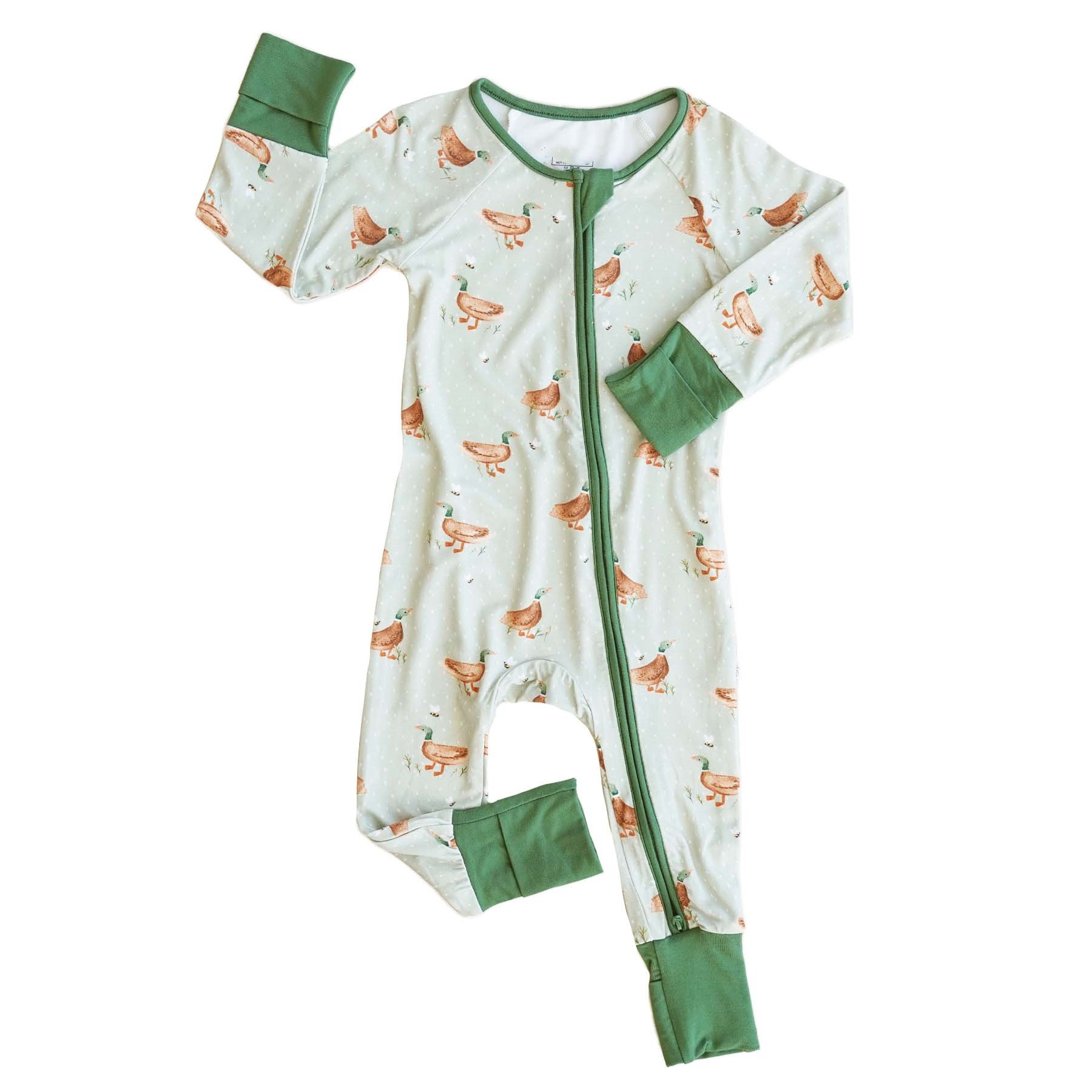 Baby Romper Pajamas Made From Bamboo Infant Clothes Solid Color 2 Way Zipper Sleeper Full Sleeve Footless