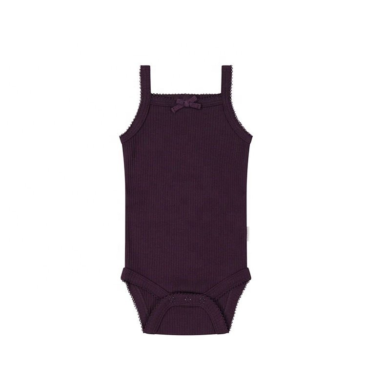 Custom summer button plain unisex knitted jumpsuit comfortable&soft baby modal singlet bodysuit
