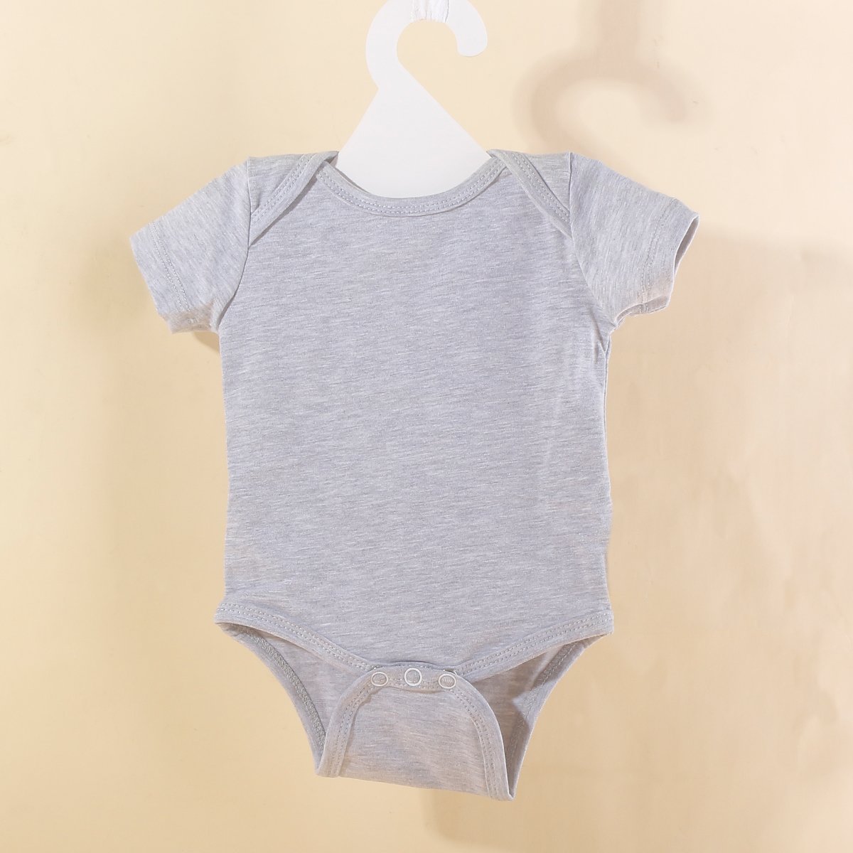 2024 Custom Logo Unisex Baby Girls Boys Clothes Plain Onesie Short Sleeve Infant Bodysuit Cotton Solid White Blank Baby Romper