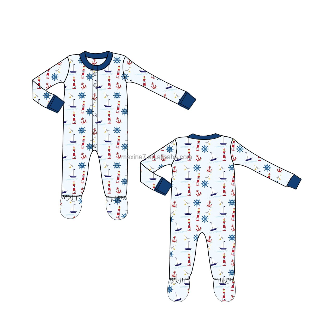 Kids Girl Bamboo Fiber Clothing Newborn Sleepwear Romper Jumpsuits Toddler Ruffle Zipper Bamboo Pajamas