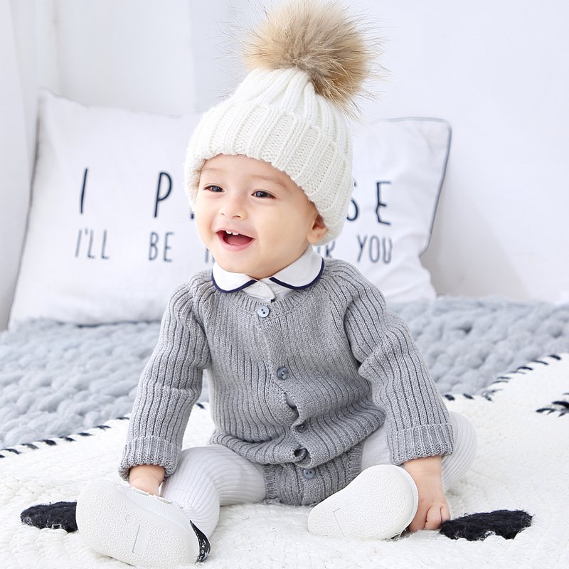 custom design boutique knitted baby romper sweater 100% cotton boy clothing 6471