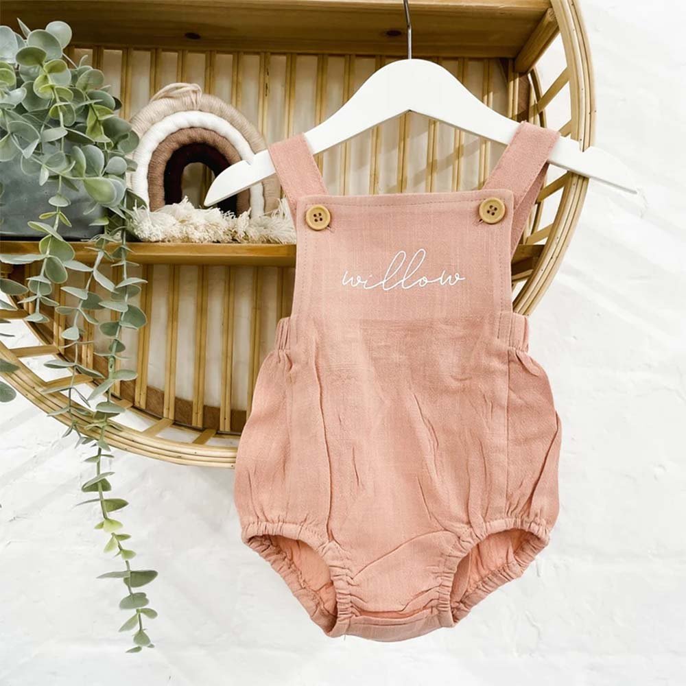 Wholesale Summer Children's Clothing Embroidery With Blank Cotton Baby Rompers Jumpsuit