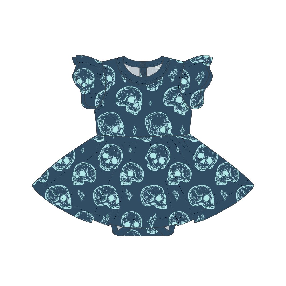 Wholesale high quality bamboo fabric kids dress custom ruffles baby clothes