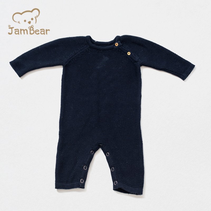 Organic Cotton Classic Knit Baby Romper baby sweater onesie baby knitwear Rib knit infant pajama onesie toddler girl clothes