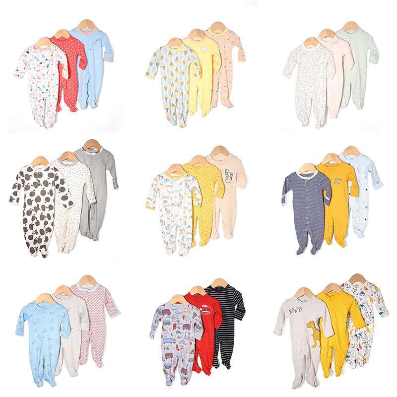 New Born Onesies Infant Baby Clothes Cotton Unisex Wholesale High Quality Custom Print Logo Organic Cotton Baby Rompers Jumpsuit