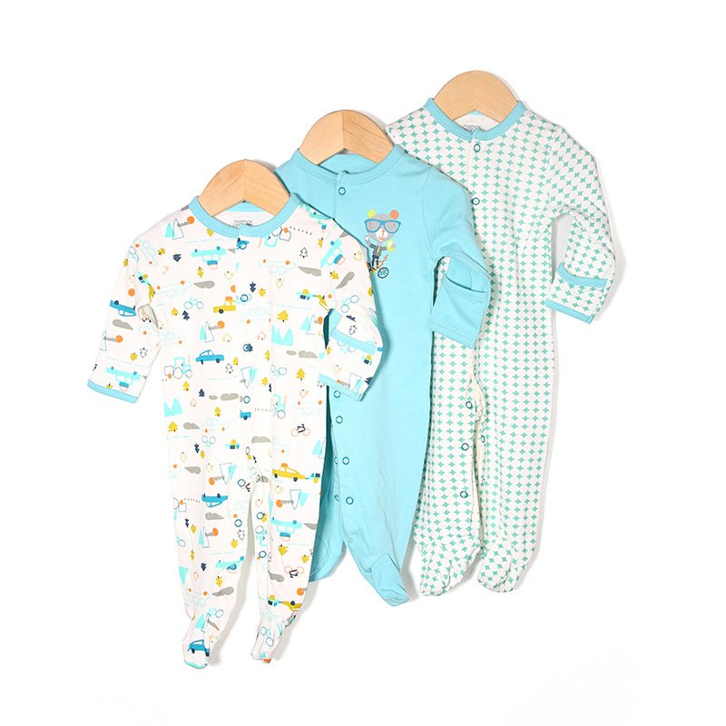 New Born Onesies Infant Baby Clothes Cotton Unisex Wholesale High Quality Custom Print Logo Organic Cotton Baby Rompers Jumpsuit