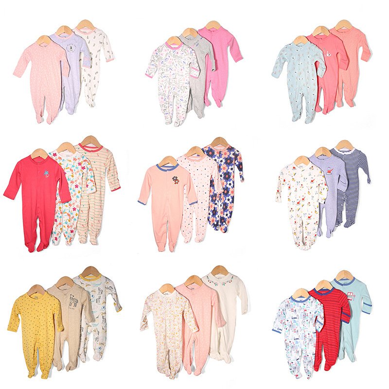 New Born Onesies Infant Baby Clothes Cotton Unisex Wholesale High Quality Custom Print Logo Organic Cotton Baby Rompers Jumpsuit
