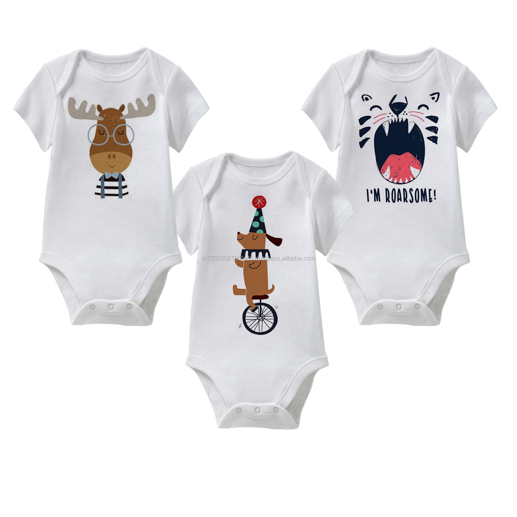 New Trending Cotton Fabric New Born Baby Romper Worldwide Export With GOTS Certified