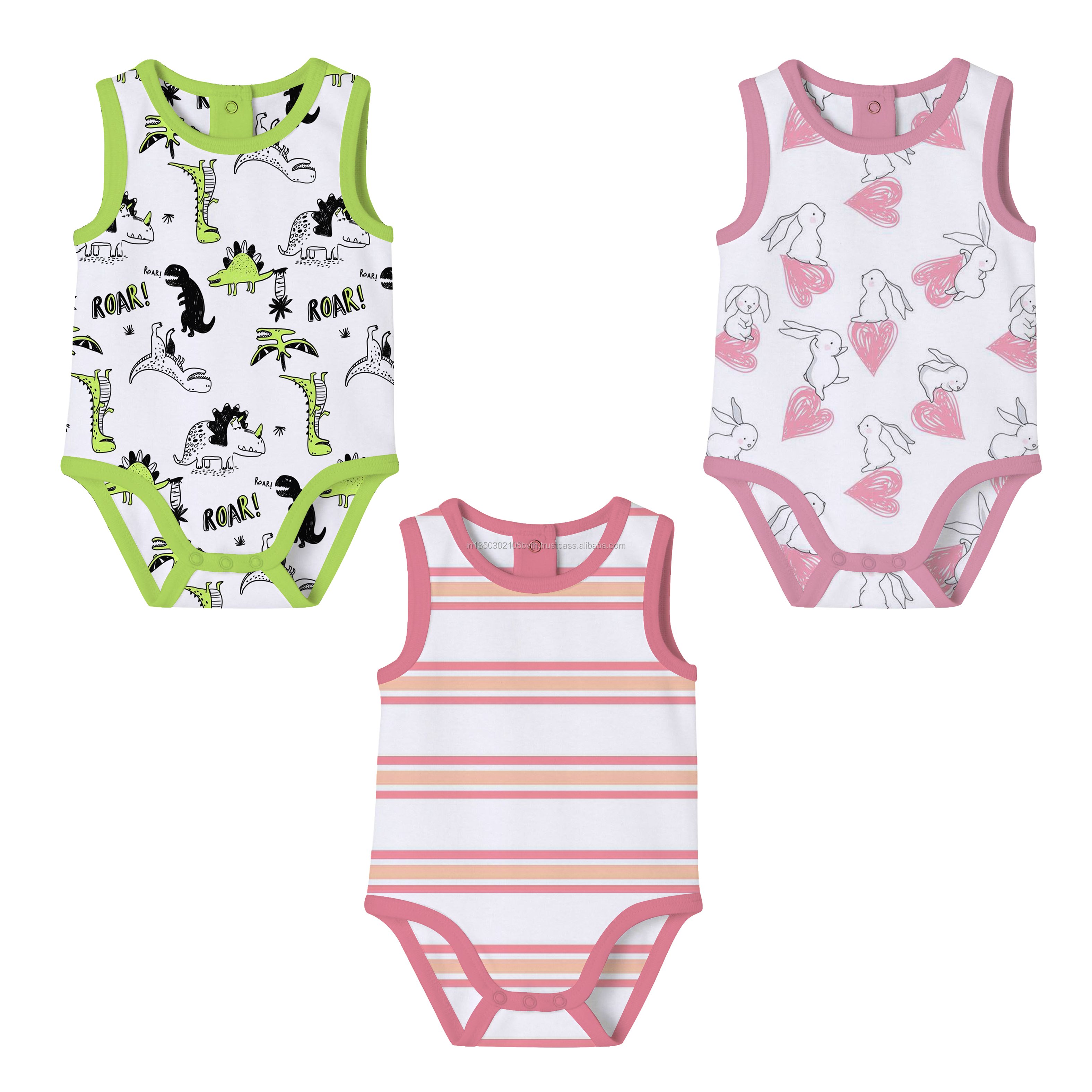 New Trending Cotton Fabric New Born Baby Romper Worldwide Export With GOTS Certified