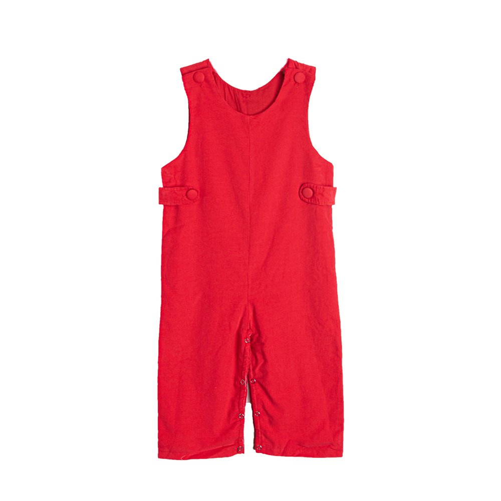 New arrival red corduroy cotton toddler baby boys rompers winter sibling matching Christmas infant babies boy clothes longall
